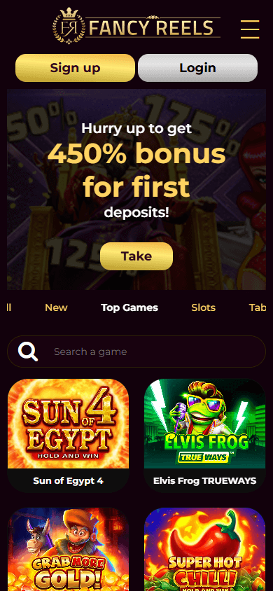 Fancy Reels Casino Mobile screenshot